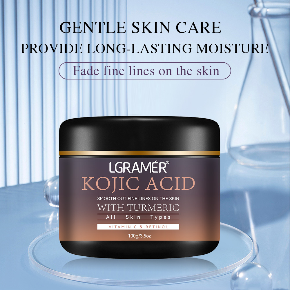 Skincare Vitamin C - コウジ酸保湿フェイスクリーム,ビタミンCとターメリック,シミの色あせ,シワの輝き,肌の引き締め,ライトニング,フェイスクリーム