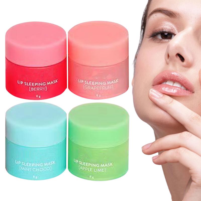 Skincare Laneige - 4 個リップスリーピングマスク栄養保湿睡眠リップマスク保湿栄養リップクリームフェードリップラインリップケアリップマスク