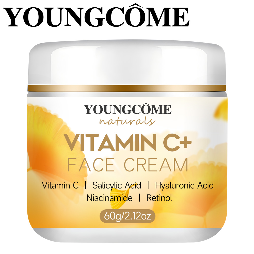 Skincare Vitamin C - ヤングコメン ビタミンC フェイスクリーム レチノール配合 保湿・ハリ・ヒアルロン酸・美白・修復・なめらか肌ケア・ホワイトニングクリーム