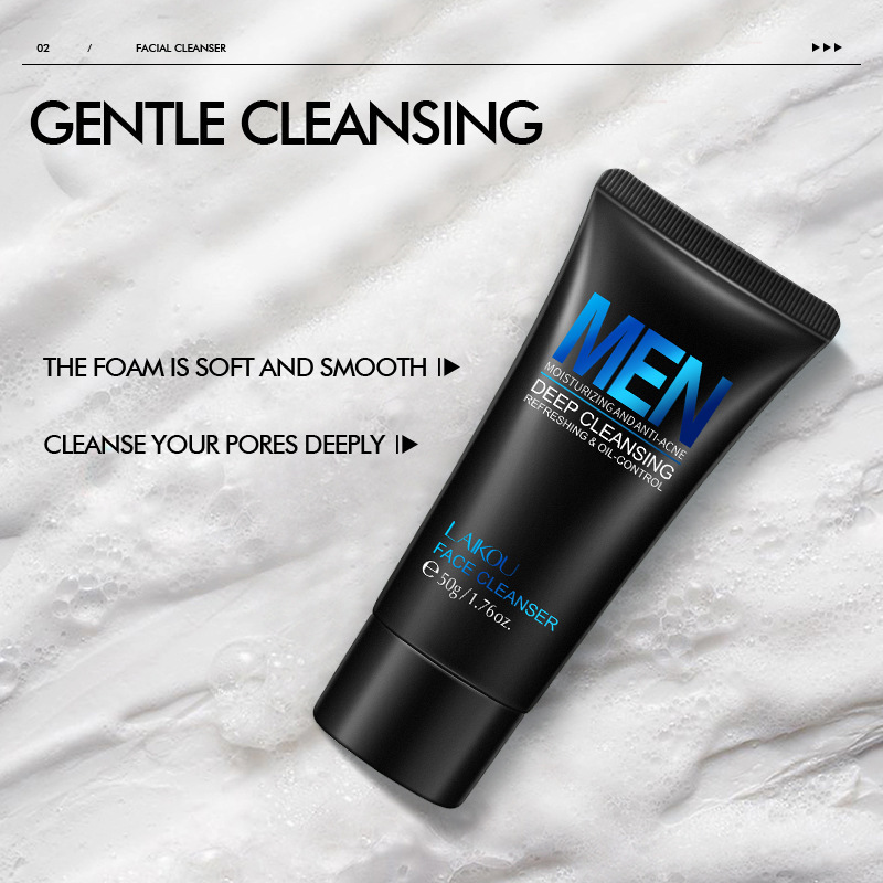 LAIKOU 男性用洗顔料洗顔保湿男性スキンケアオイルコント - Salicylic Acid Cleanser のレビューと価格